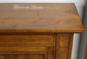 Sideboard made of solid walnut wood with 2 doors without inlays